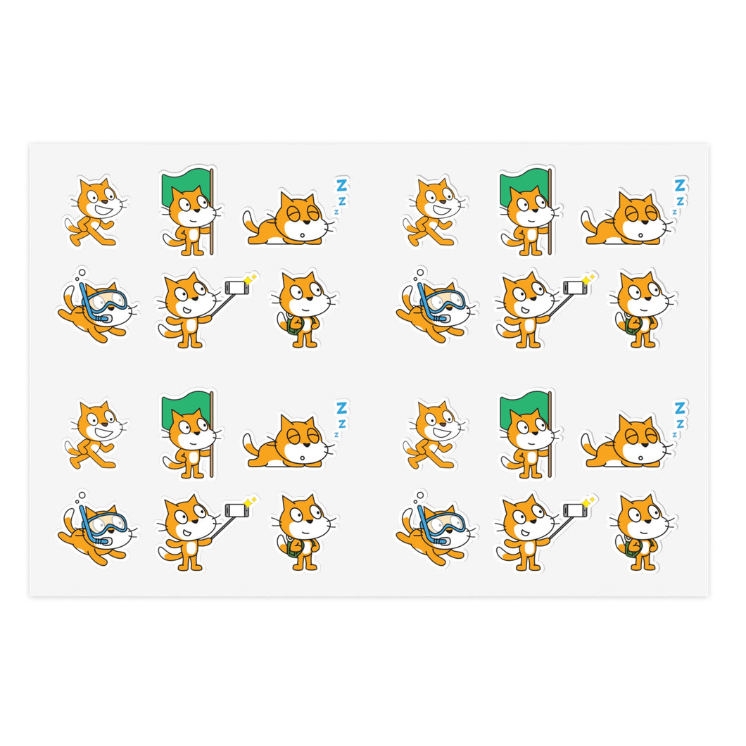 Scratch Cat Mini Sticker Sheet