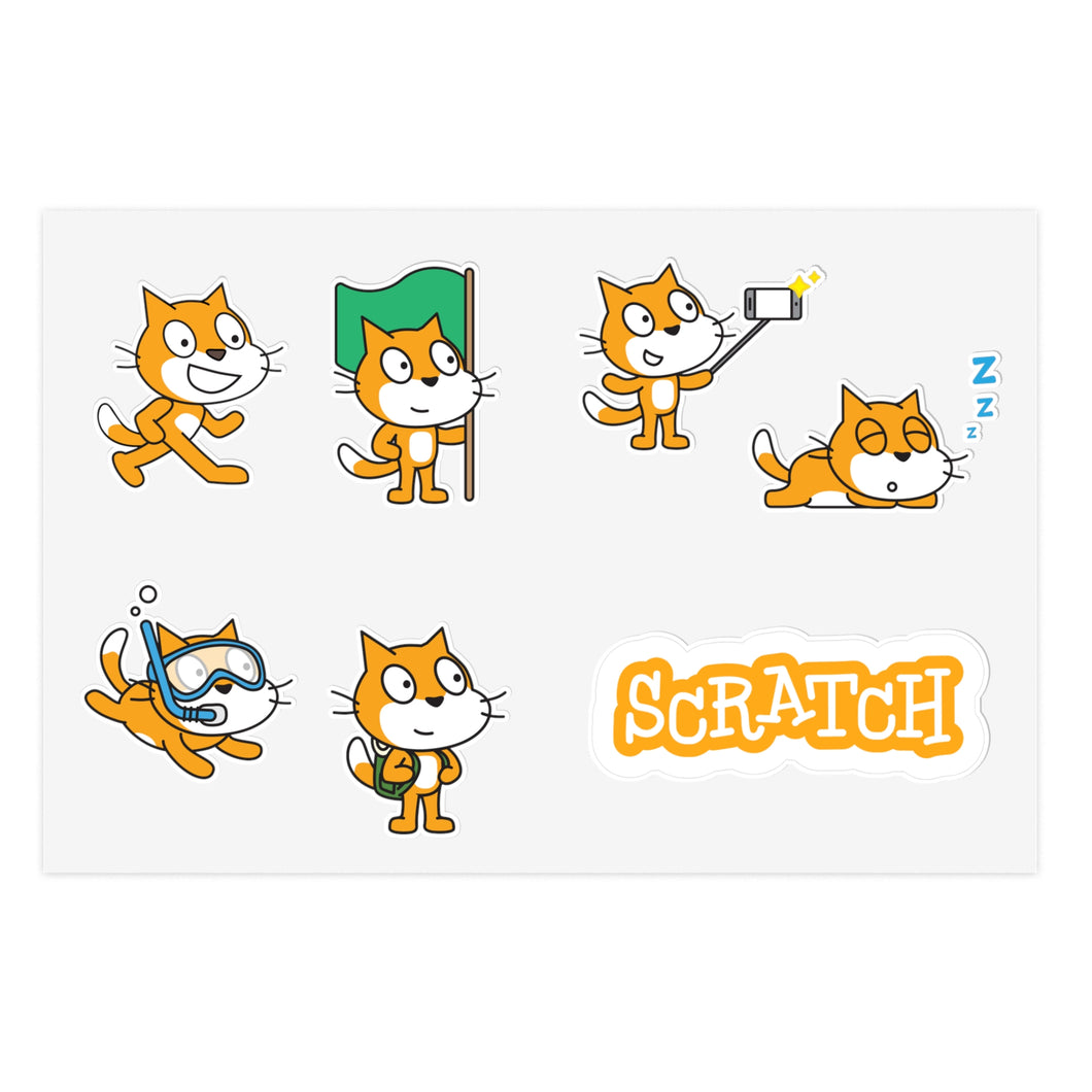 Scratch Cat Sticker Sheet