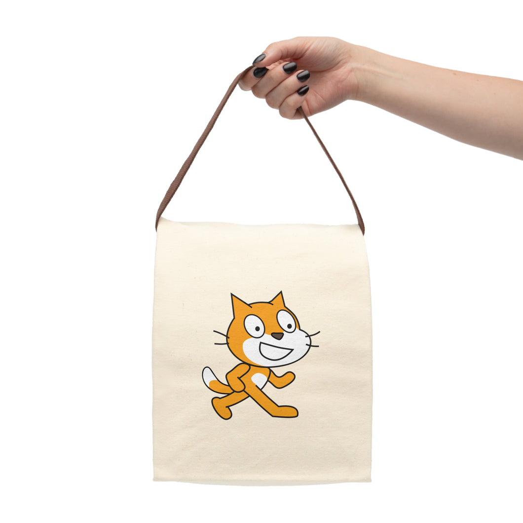 Scratch Cat Canvas Lunch Bag