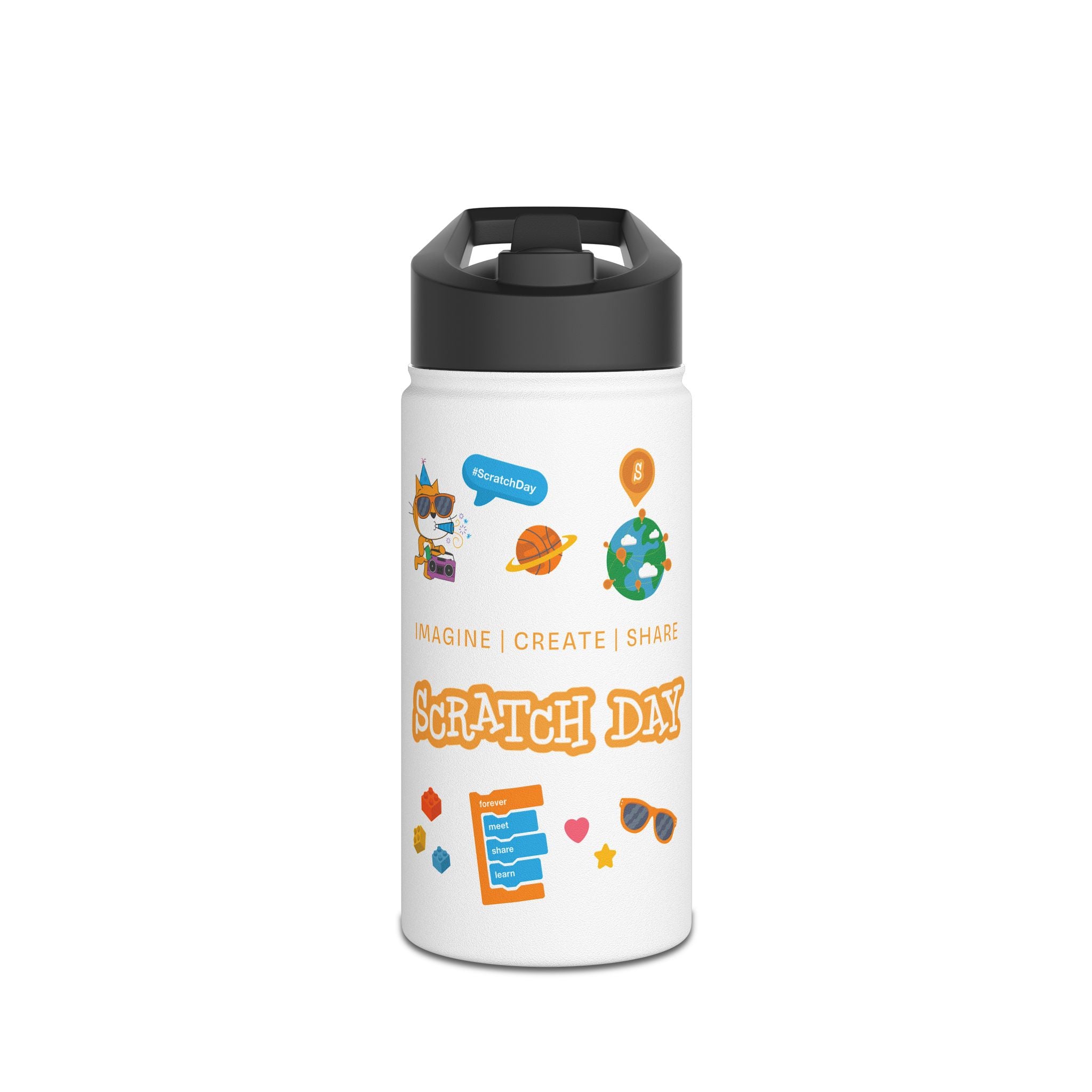 Scratch Day Icons Water Bottle