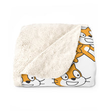 Scratch Cat Cozy Sherpa Fleece Blanket