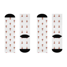 Scratch Cat Santa Crew Socks