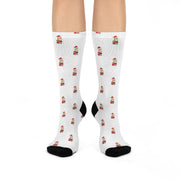 Scratch Cat Santa Crew Socks