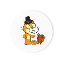 Scratch Cat Thanksgiving Coasters