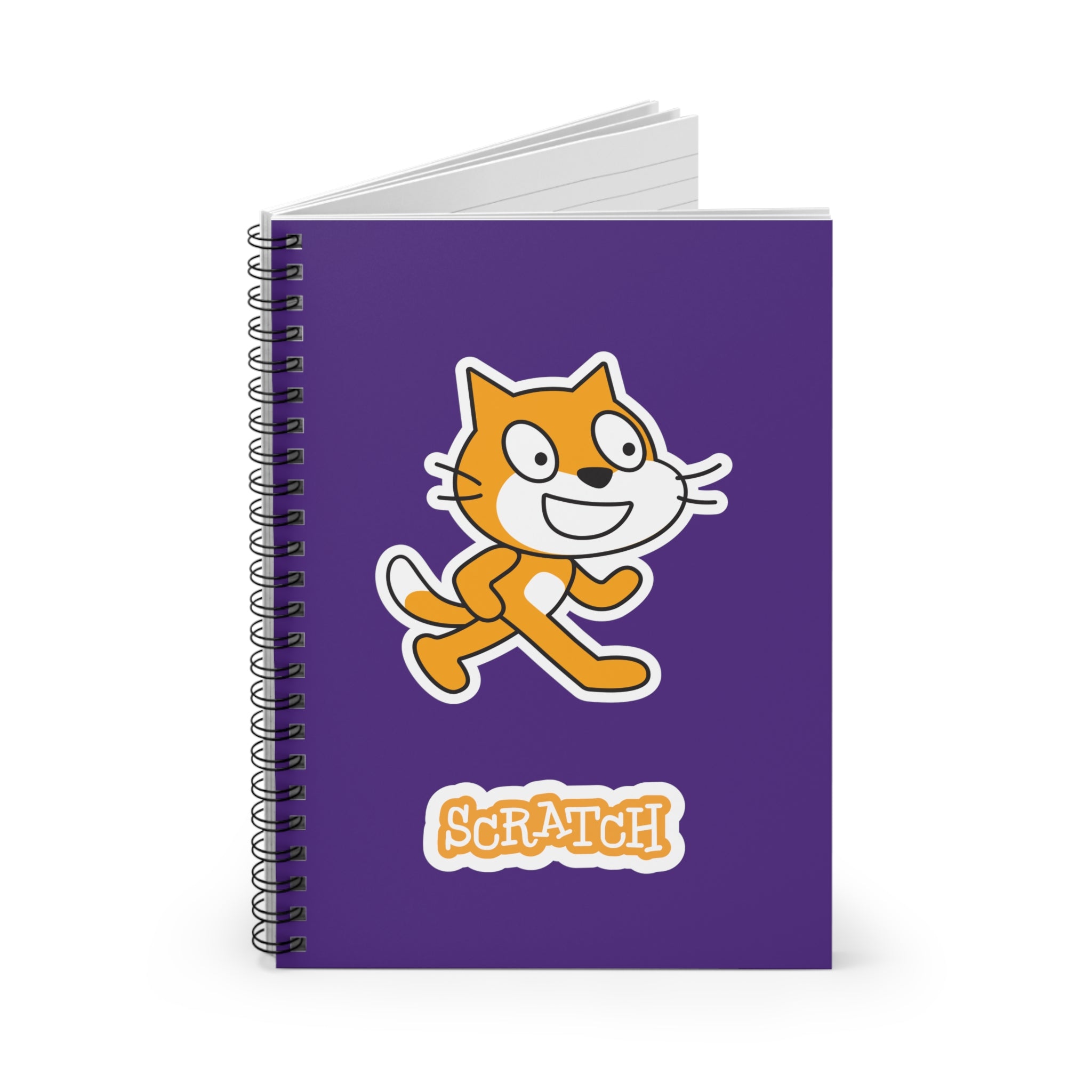 Scratch Cat Spiral Notebook - Ruled Line