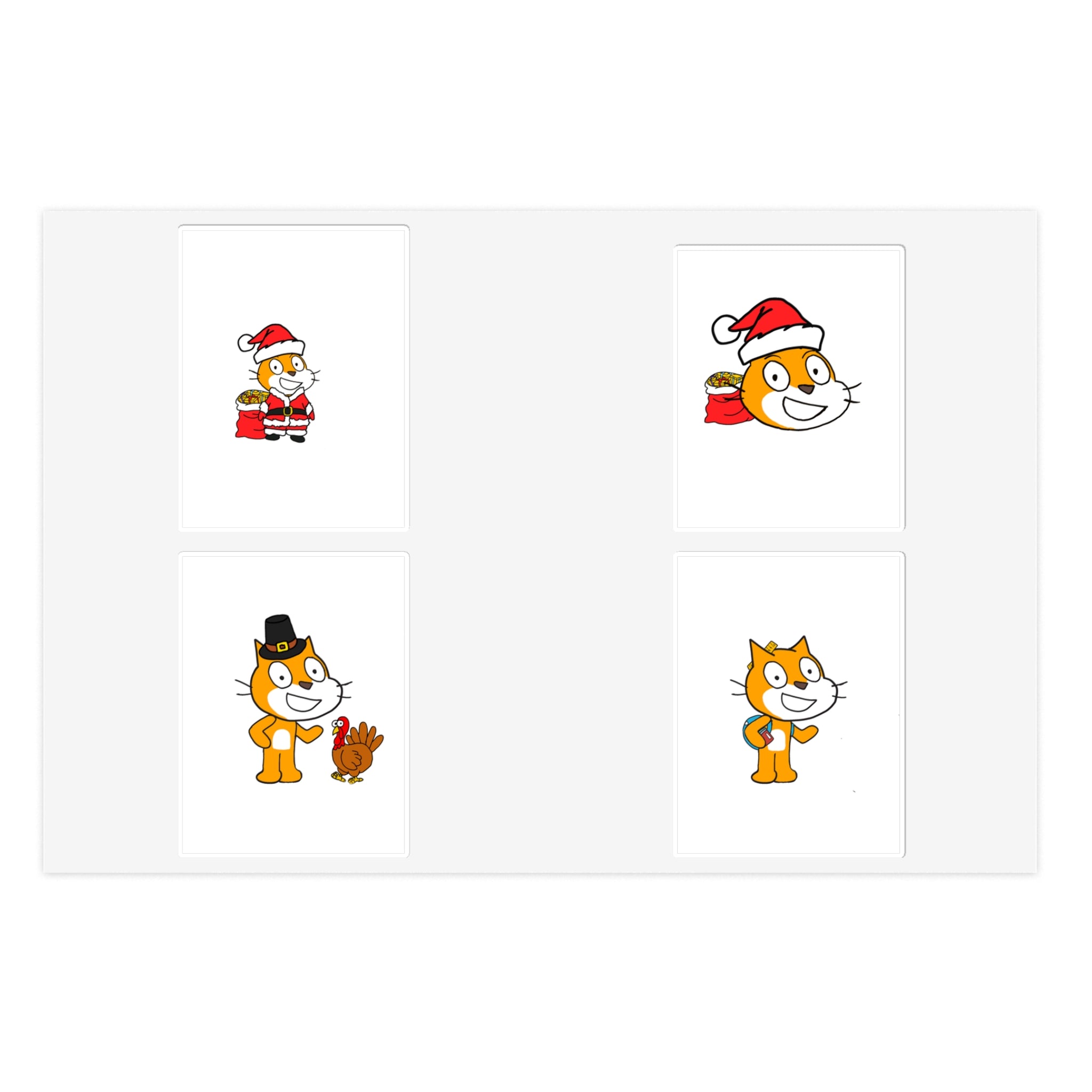 Scratch Cat Sticker Sheets