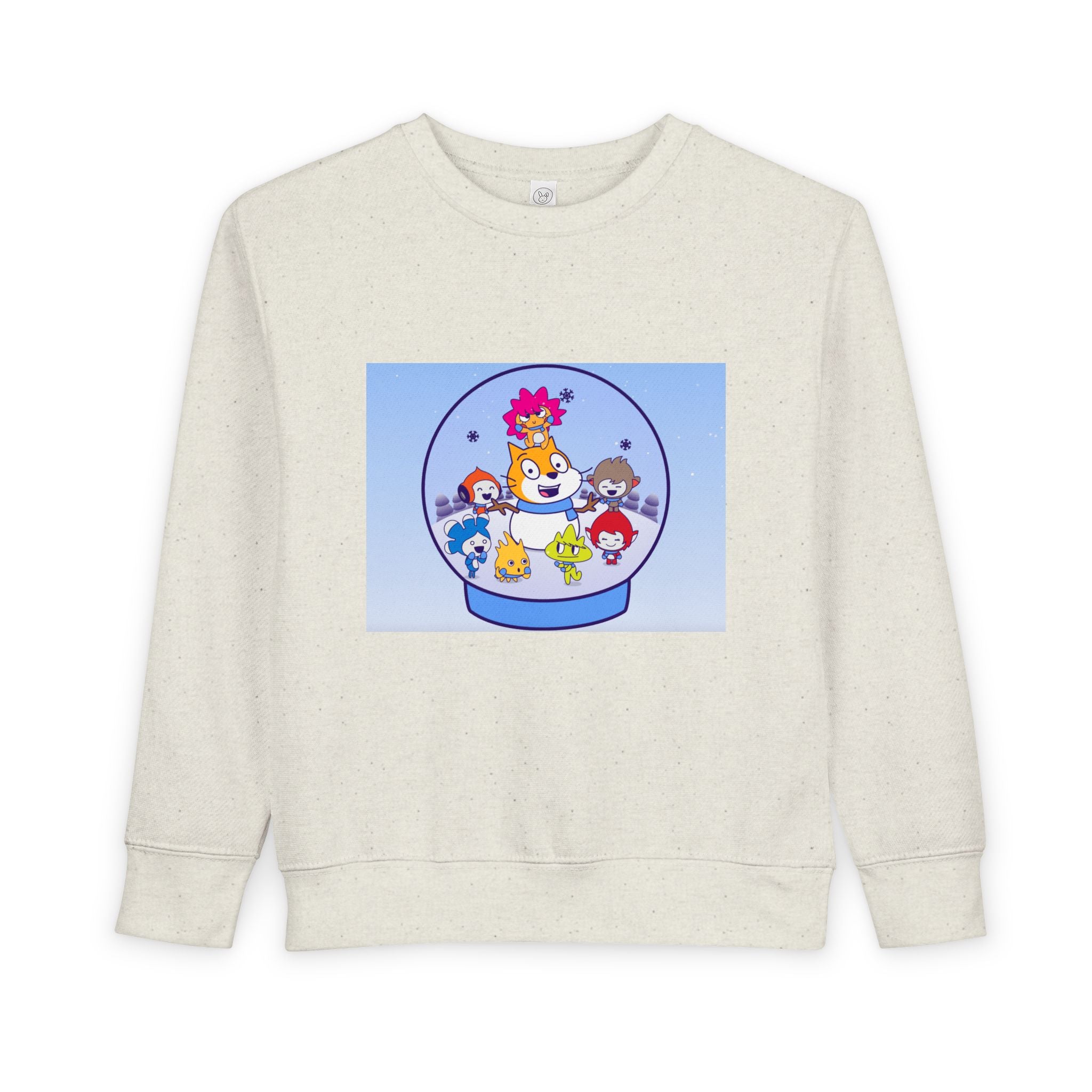 Toddler Sweatshirt - Cute Cartoon Snow Globe with Friendly Animal Characters