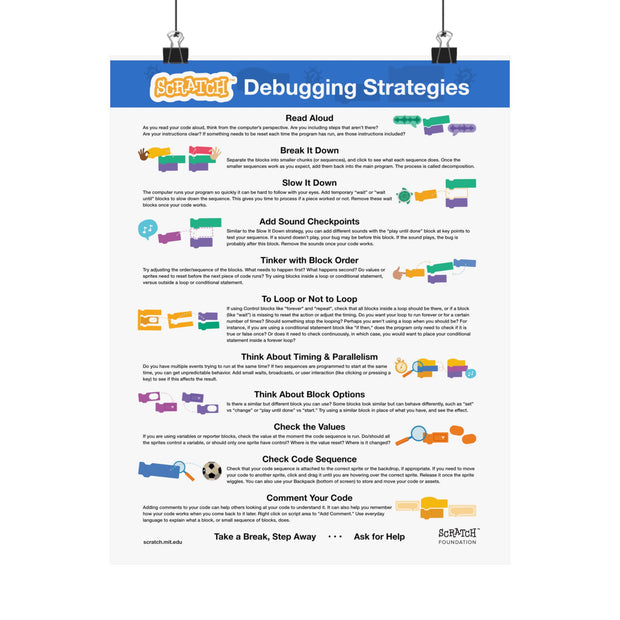 Scratch Debugging Poster for Classroom & Home – Scratch Foundation