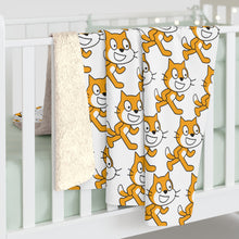 Scratch Cat Cozy Sherpa Fleece Blanket