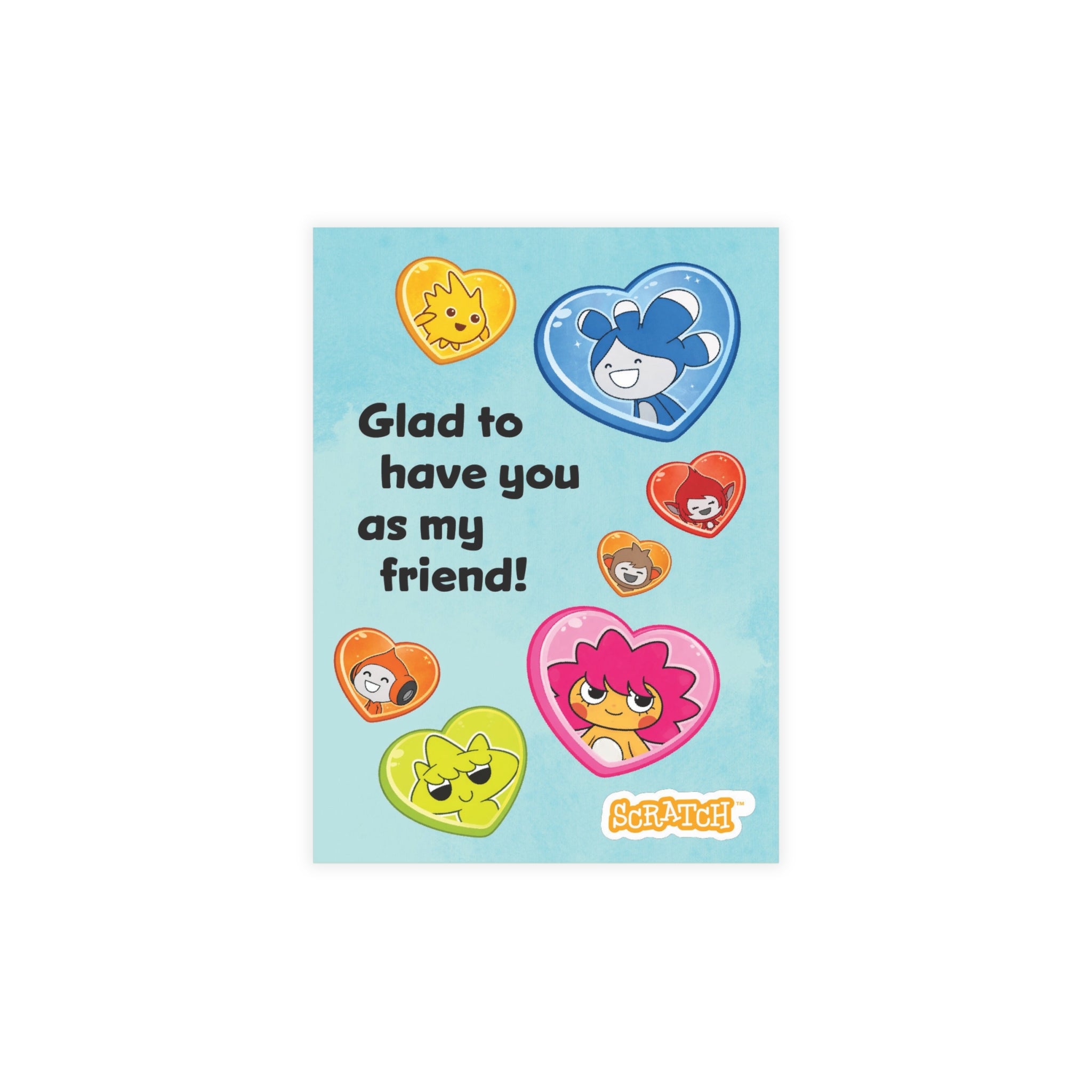 Scratch Cat Friends Valentine's Day Postcard Bundles (envelopes included)