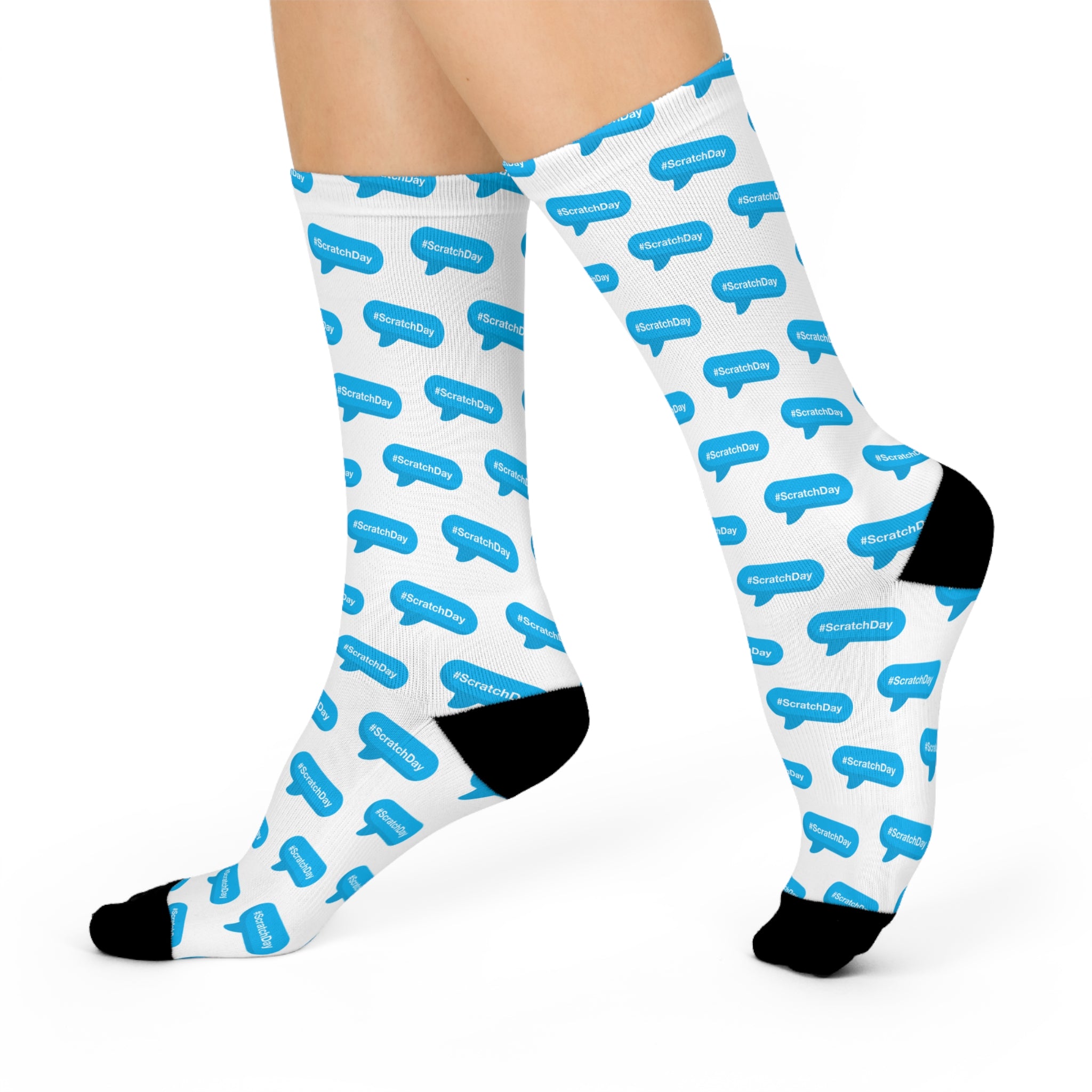 #ScratchDay Crew Socks