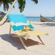 Playful Scratch Cat Beach Towel