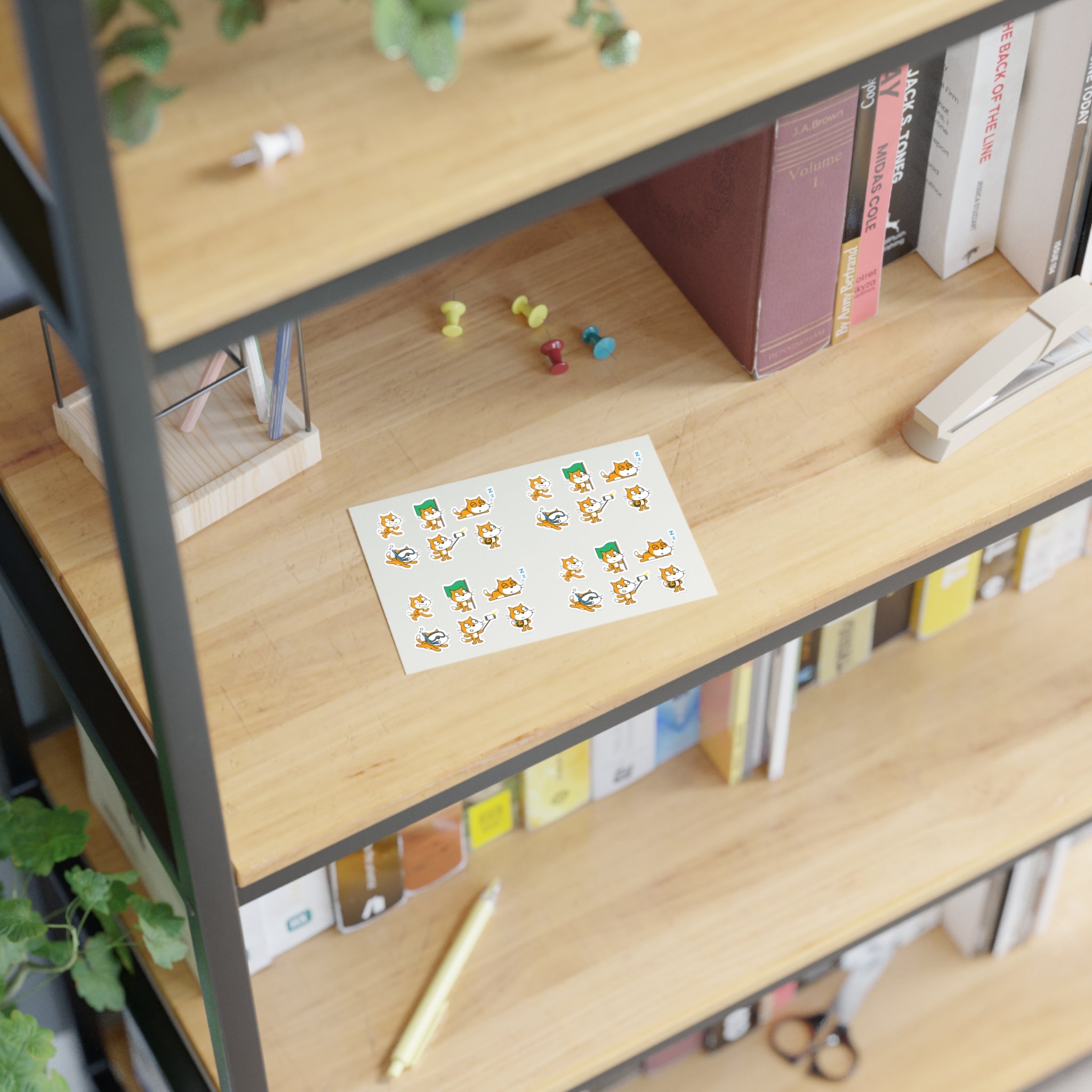 Scratch Cat Mini Sticker Sheet