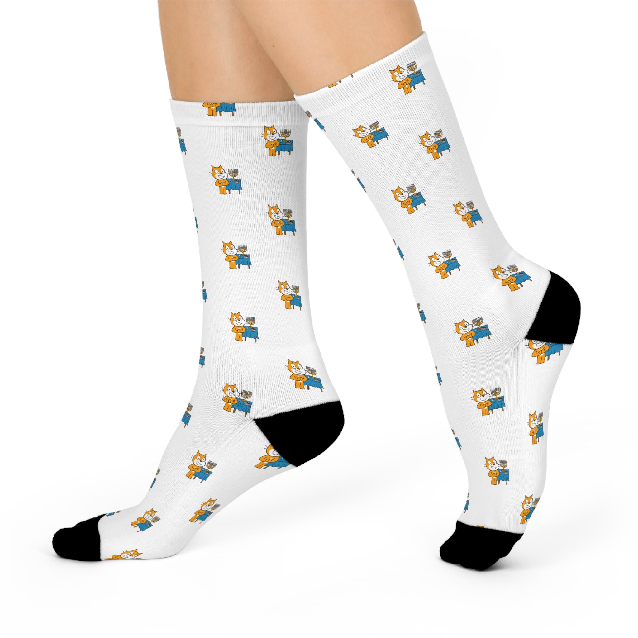 Scratch Cat Happy Hanukkah Crew Socks