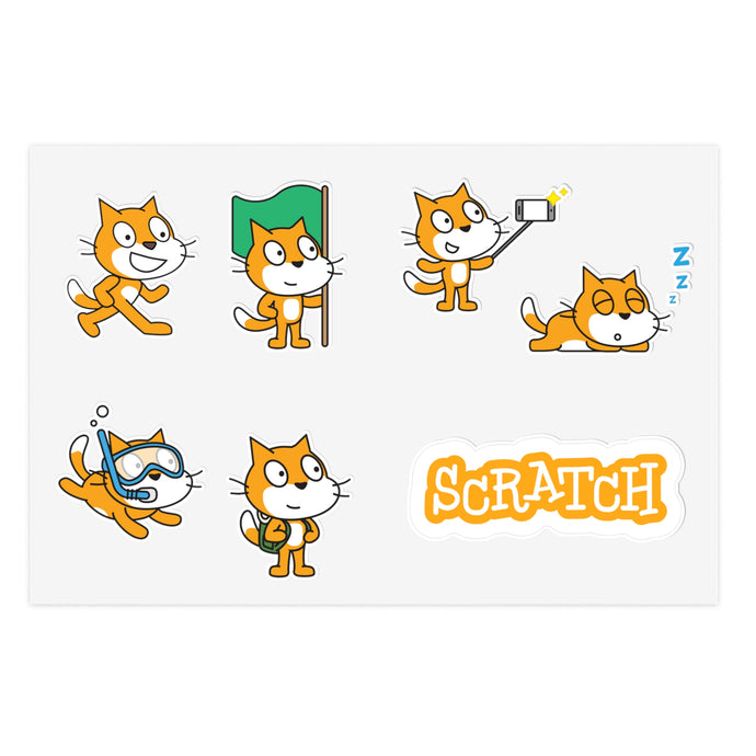 Scratch Cat Sticker Sheet