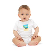 Scratch Cat Beach Day Babie Onesie