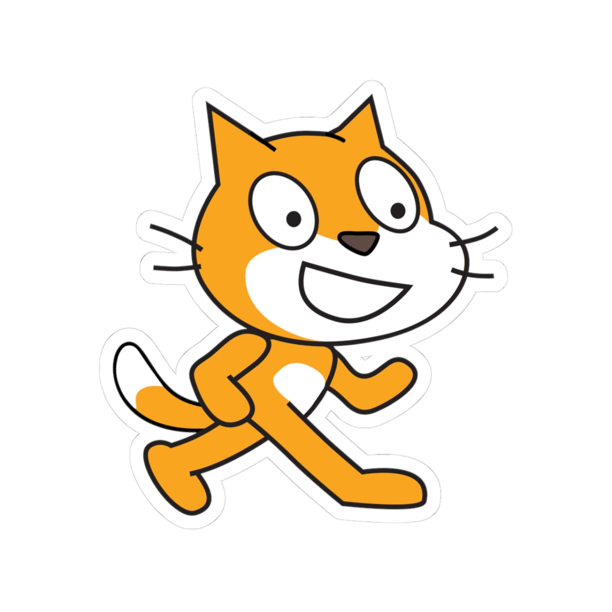 Scratch Cat Vinyl Sticker