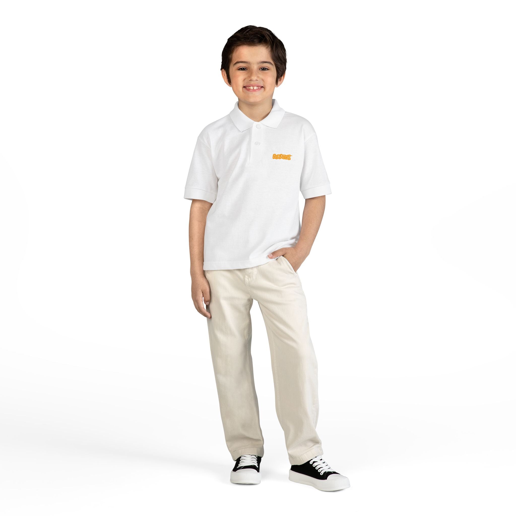 Scratch Cat Friends Kids Polo Shirt