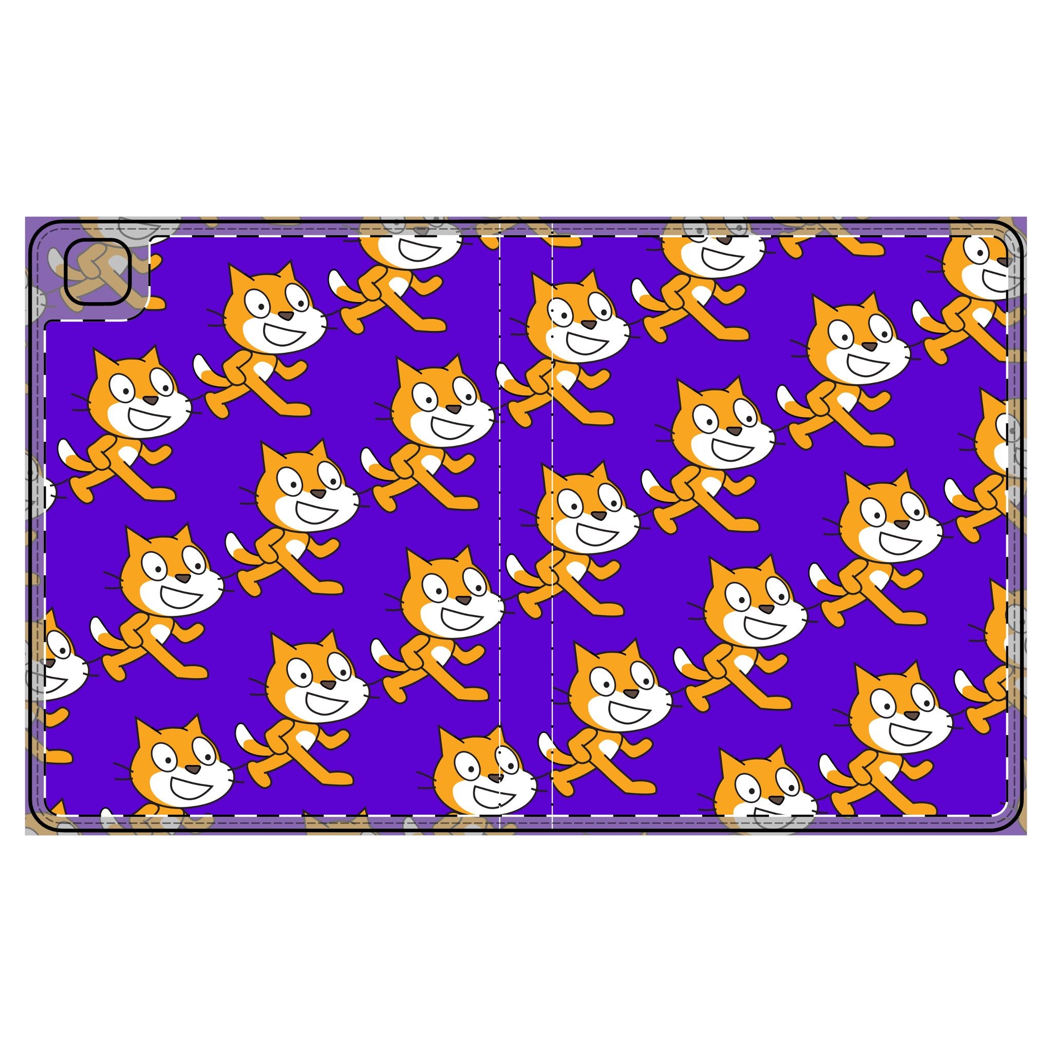 Scratch Cat Tablet Folio Case