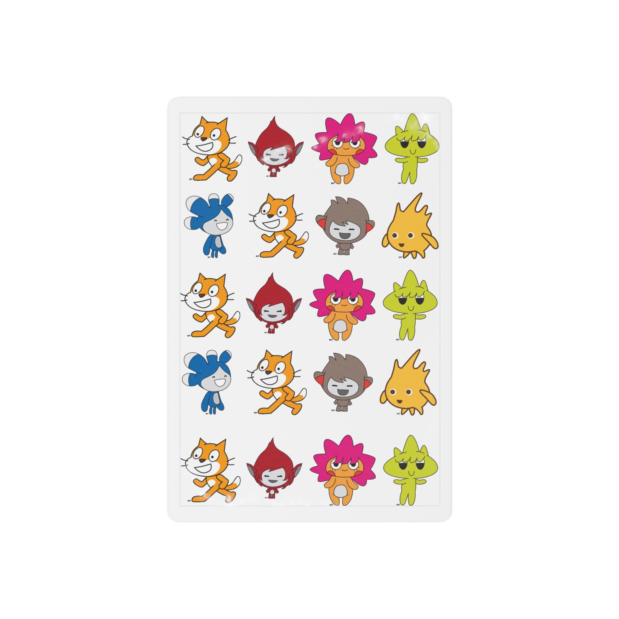 Scratch Cat & Friends Temporary Tattoo Sheet