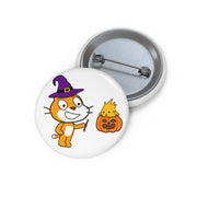 Scratch Cat Halloween Pin