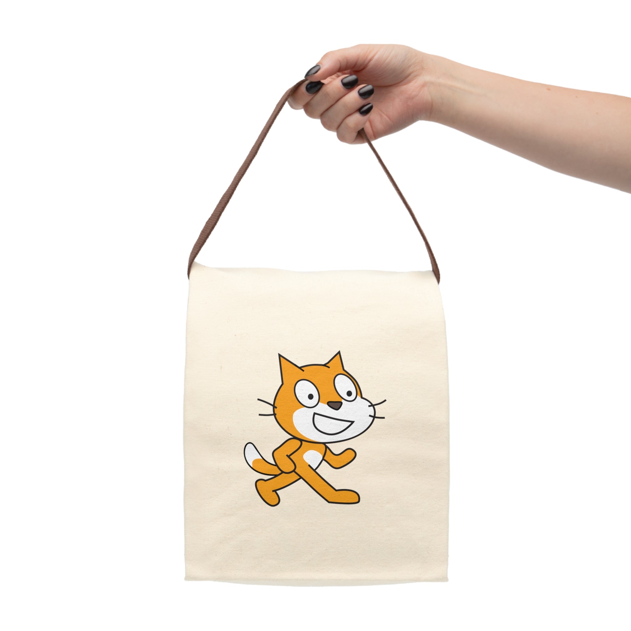 Scratch Cat Canvas Lunch Bag