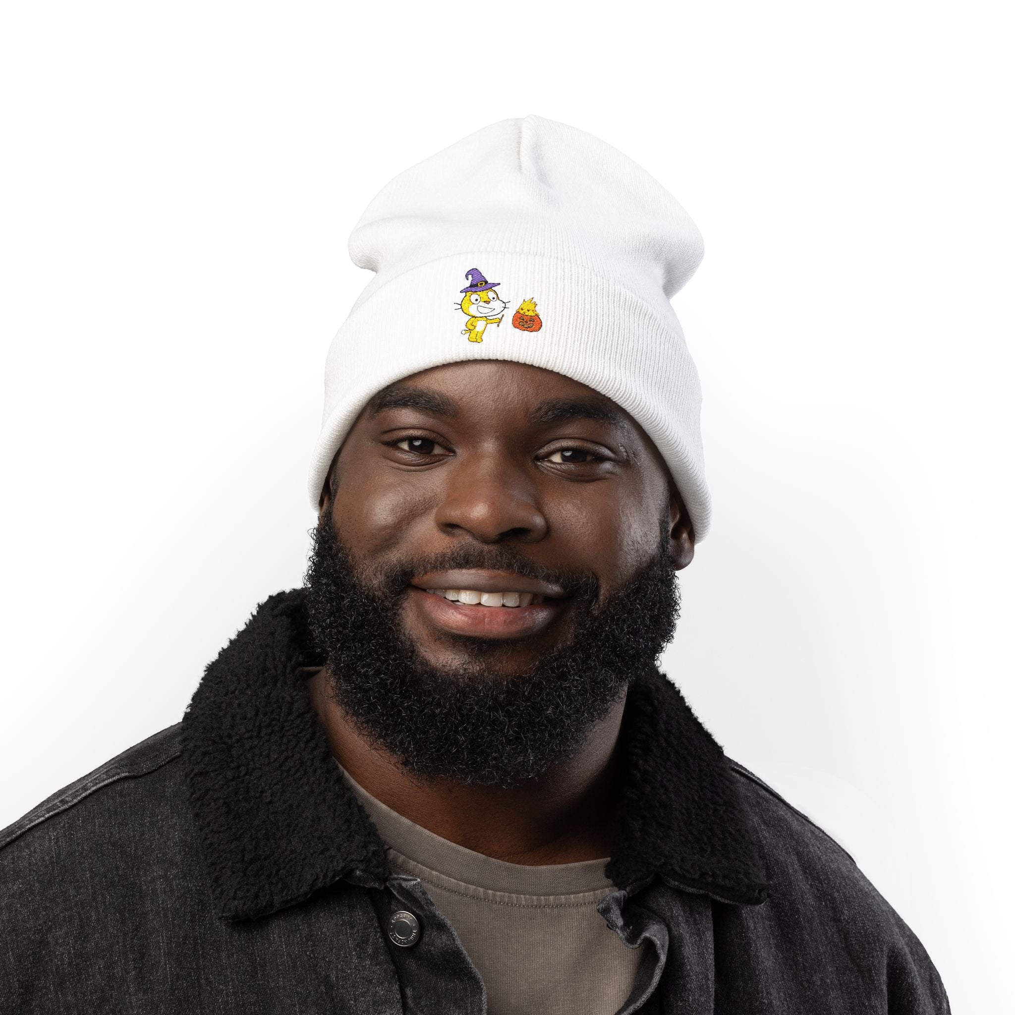 Scratch Cat Halloween Knit Beanie