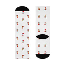 Scratch Cat Santa Crew Socks
