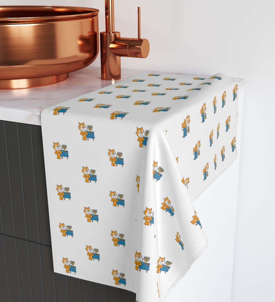 Happy Hanukkah Hand Towel for Kitchen or Bath