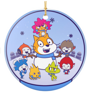 Scratch "kid" Designed Scratch Cat & Friends Ceramic Ornament